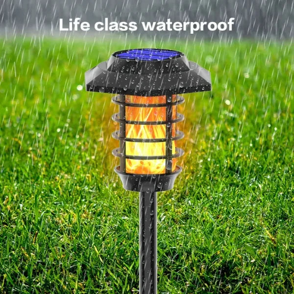2 in 1 Solar Flame Lamp - Waterproof