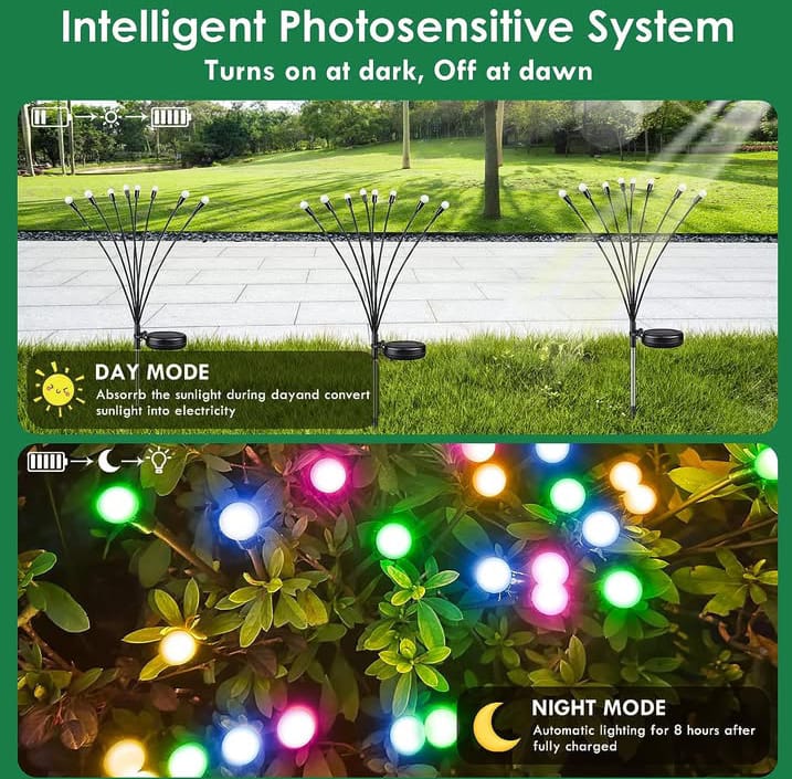 Solar Powered Firefly Light - IPS65 Waterproof