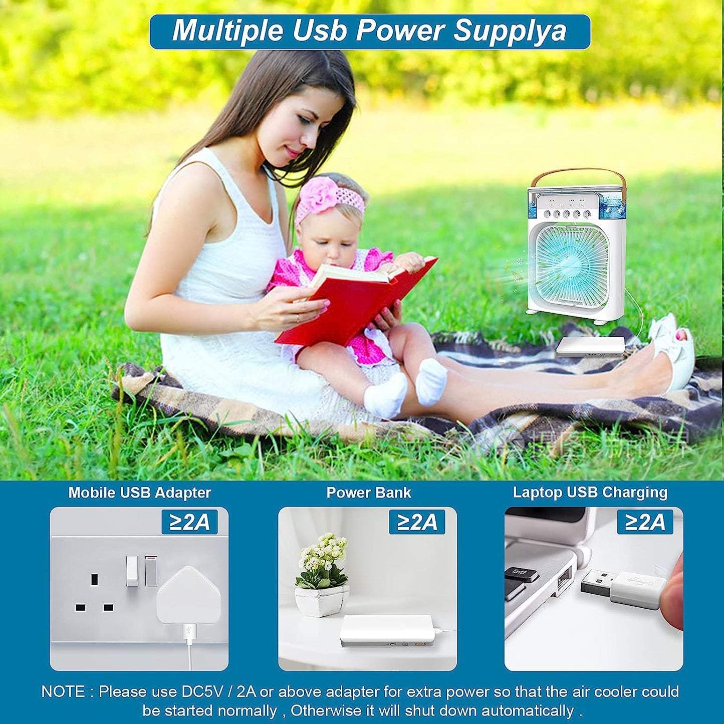 Portable Air Conditioner - With Led Night Light
