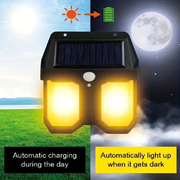 Double Head Antique Solar Night Lamp - Waterproof