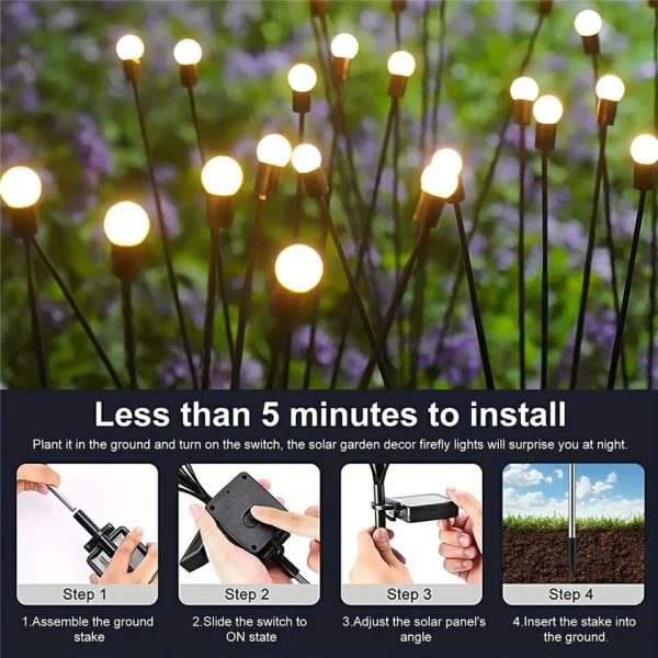 Solar Powered Firefly Light - IPS65 Waterproof