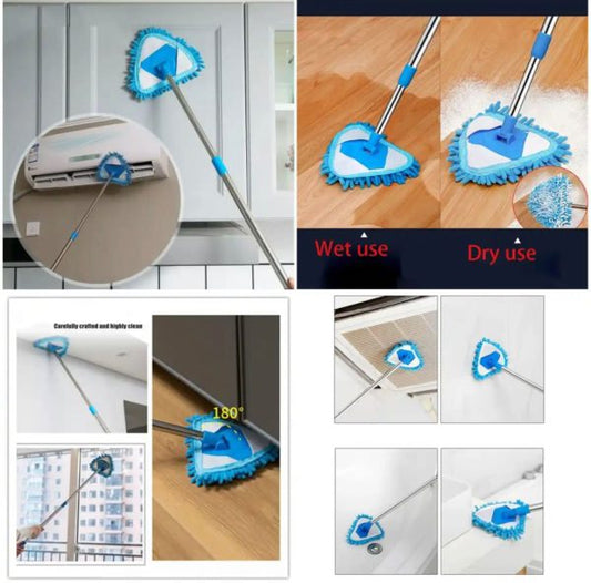 180° Rotatable Triangular Mop - Telescopic Handle