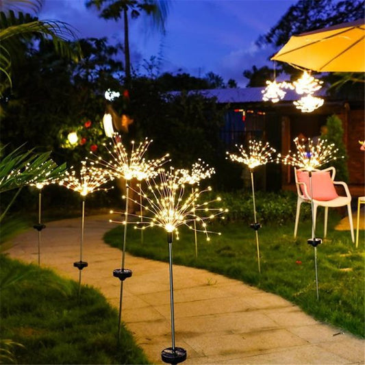 Solar Powered Firework Light - 8 Lighting Modes