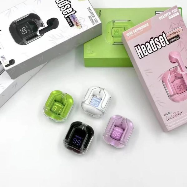 Air31 Earbuds Wireless - Crystal Transparent Body