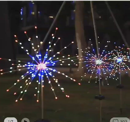 Solar Powered Firework Light - 8 Lighting Modes